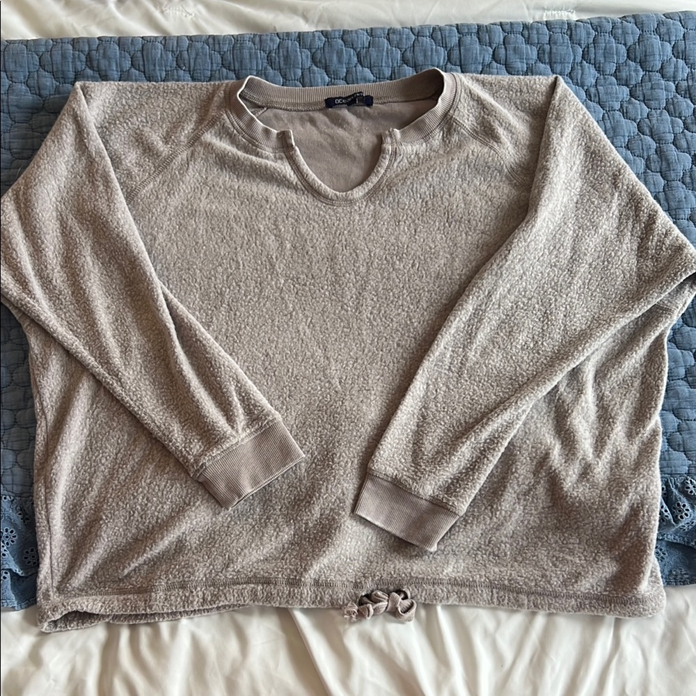 Ocean Drive Beige Long Sleeve Top